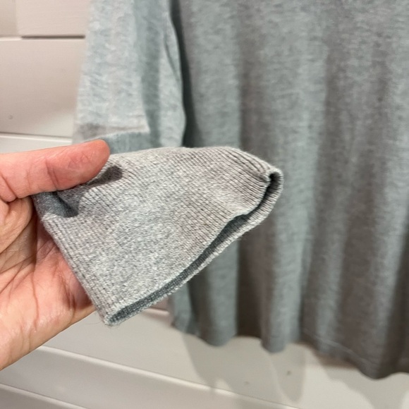 🩶 R ESSENTIALS – Grey V-Neck Sweater – Size 3x - Picture 4 of 8